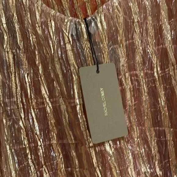 NWT Rachel Comey Metallic Peach Swoop Blouse - Picture 6 of 6